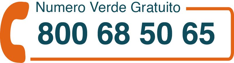 Numero blu e arancio