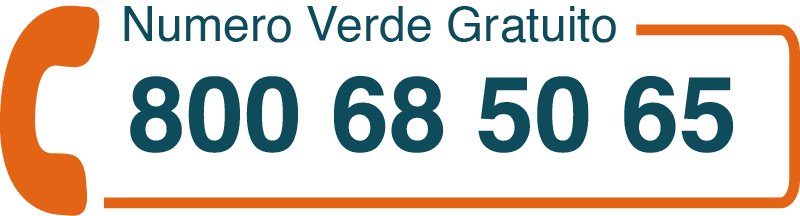 Numero blu e arancio