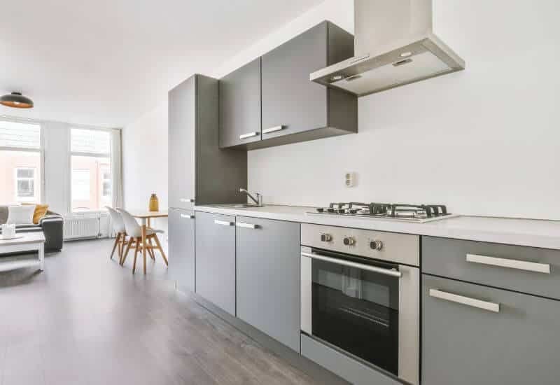 immagine di una cucina grigia